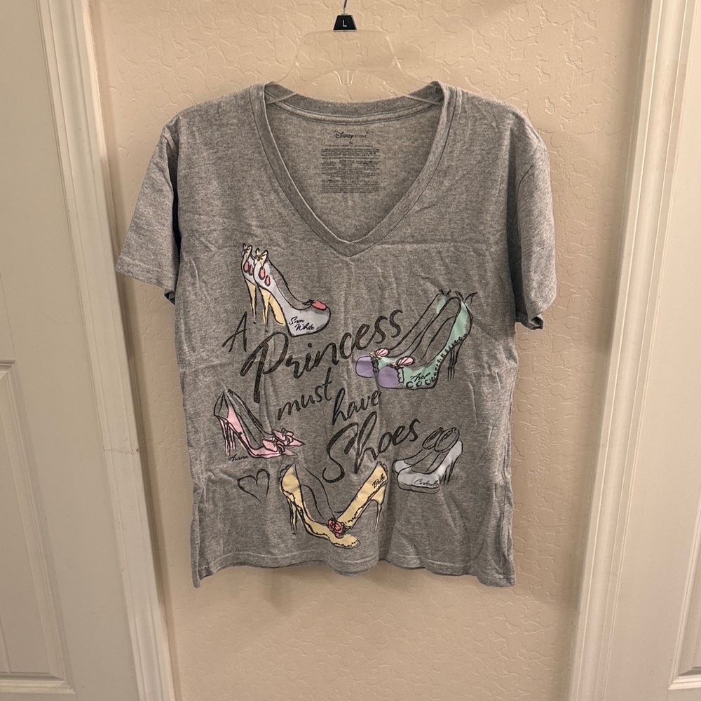 Disney Gray Princess Shoe Graphic Tee
